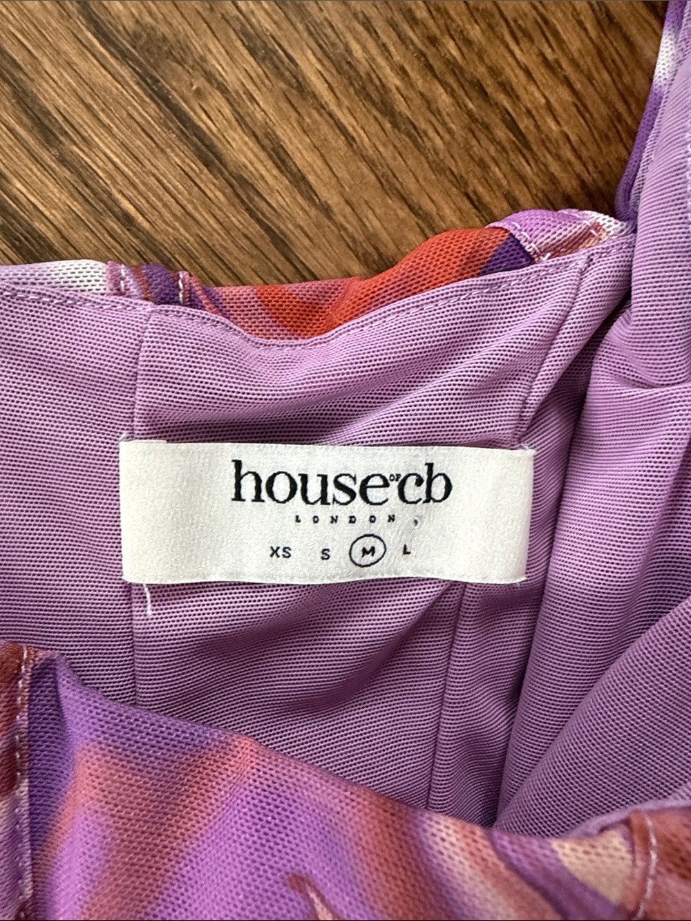 House of CB Ninetta Purple Swirl Print Mesh Corset Sz M - Picture 7 of 11